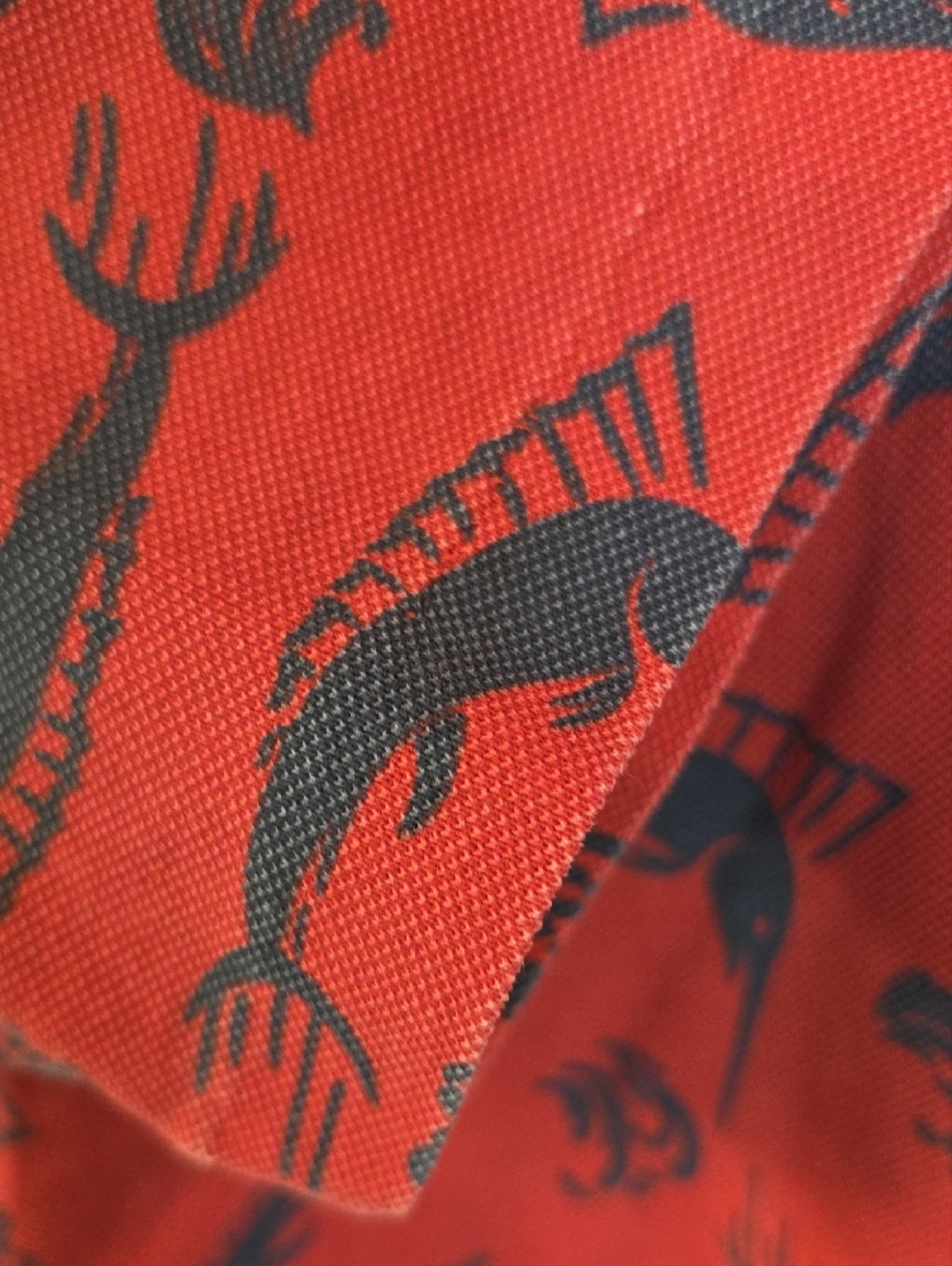 VTG Polo Sport Red Short-Sleeve Printed Polo - Picture 3 of 5